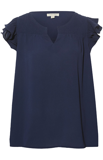 Smocking Detailed Front Top Slide 1
