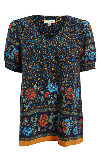 V Neck Floral Top Slide 1