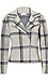 Plaid Striped Notched Collar Jacket Thumb 1