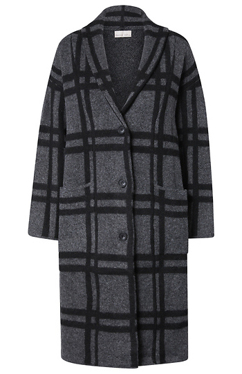 Plaid Stripe Coat Slide 1