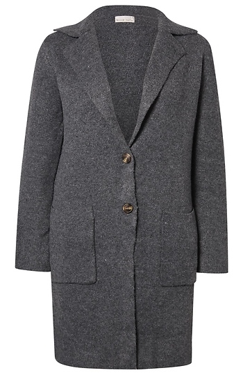 Buttoned Long Coatigan Slide 1