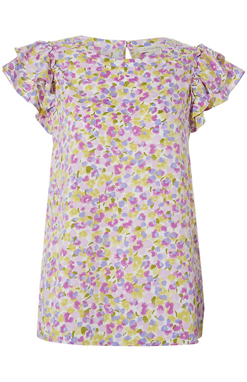 Ruffle Sleeve Top Slide 1