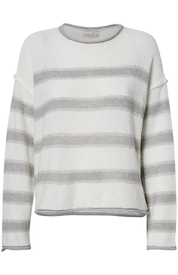 Striped Pullover Sweater Slide 1