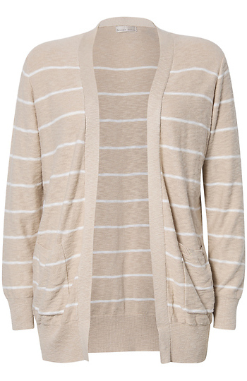 Open Front Striped Cardigan Slide 1