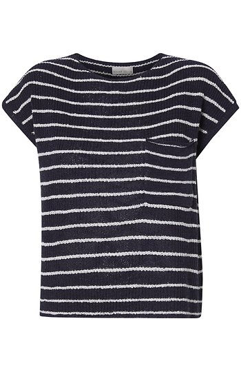 Short Sleeve Striped Top Slide 1