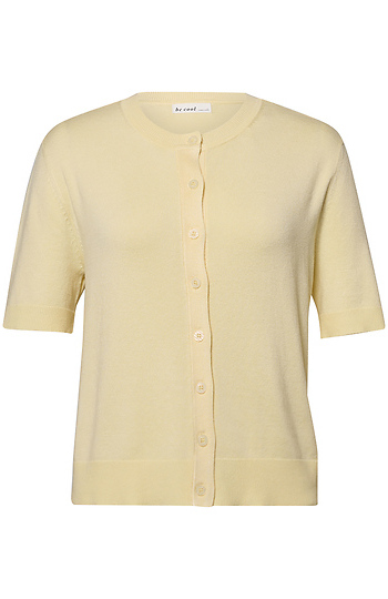 Half Sleeve Button Front Top Slide 1
