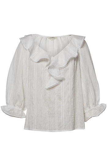Ruffled Front Blouse Slide 1