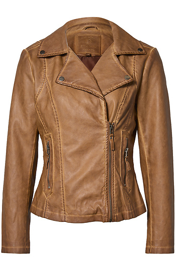 Faux Leather Moto Jacket Slide 1