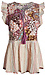 Printed Contrast Sleeveless Top Thumb 1