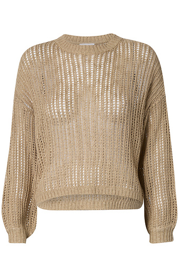 Open Knit Long Sleeve Top Slide 1