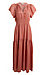 Smocked Split Neck Dress Thumb 1