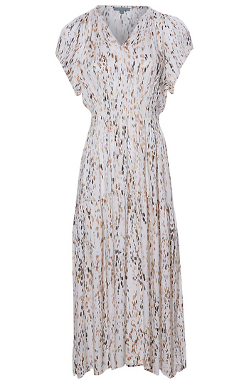 Flutter Sleeve Printed Maxi Dress Slide 1