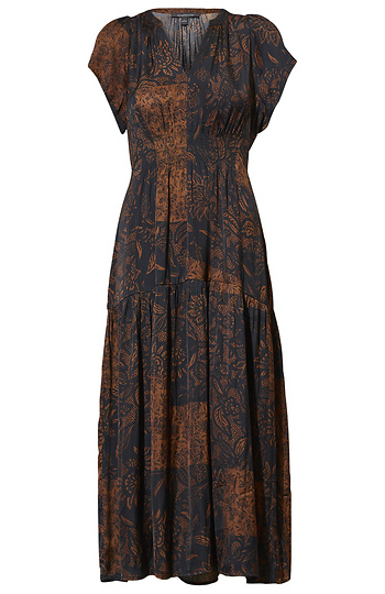 Smocked Waist Midi Dress Slide 1