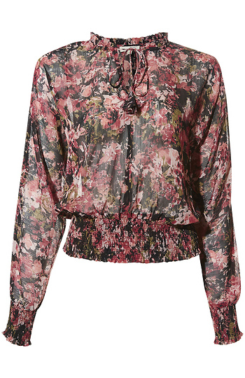 Mystree Tie Neck Blouse Slide 1