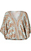 Printed 3/4 Sleeve Top Thumb 1