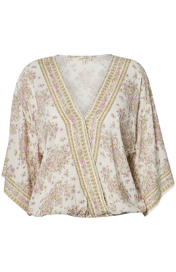 Printed 3/4 Sleeve Top Slide 1