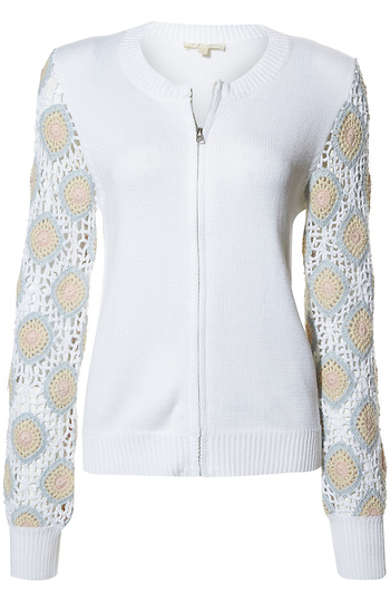 Mystree Contrast Sleeve Zip Up Slide 1