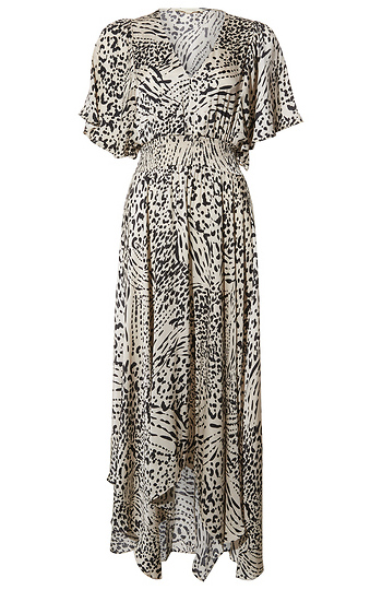 Printed Smocked Waist Dress Slide 1
