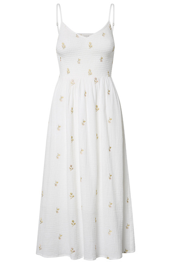 Embroidered Midi Dress Slide 1