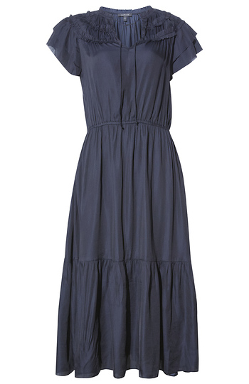 Split Neck Midi Dress Slide 1