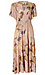 Floral Split Neck Smock Dress Thumb 1