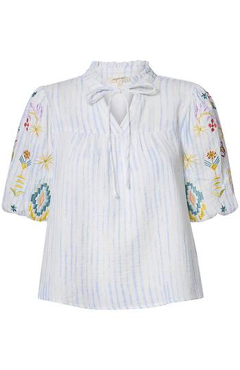 Embroidered Sleeve Blouse Slide 1