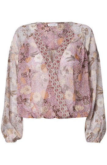 Printed Surplice Blouse Slide 1