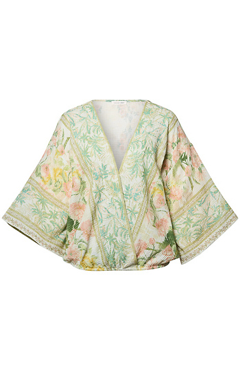 Printed Surplice Blouse Slide 1