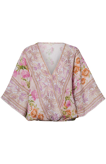 Printed Surplice Blouse Slide 1