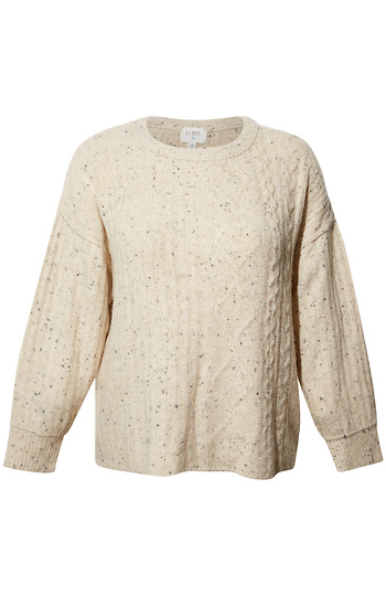 Cable Knit Sweater Slide 1
