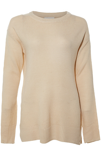 Oversized Side-Slits Sweater Slide 1