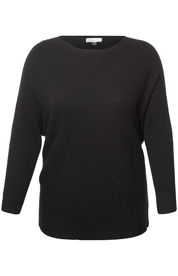 Ottoman Ribbed Boatneck Sweater Slide 1