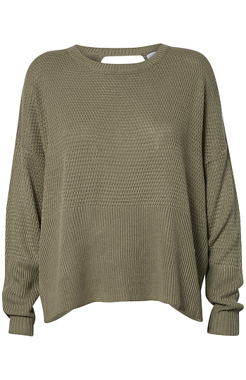 Open Back Long Sleeve Top Slide 1