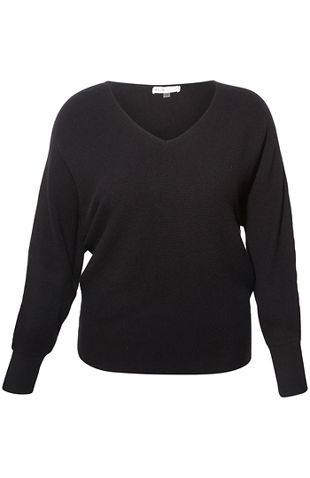 Ribbed V-Neck Sweater Slide 1