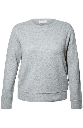 Round Neck Sweater With Ribbed Hem Slide 1