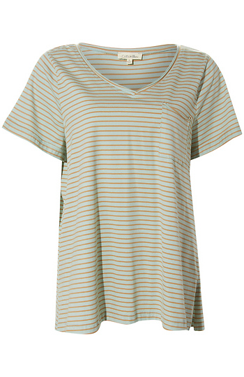Striped Pocket Tee Slide 1