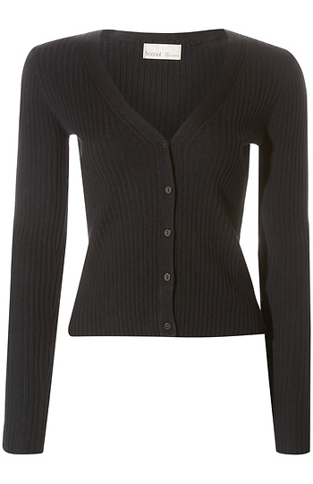 V Neck Slim Cardigan Slide 1