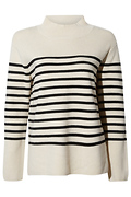 Mock Neck Striped Sweater