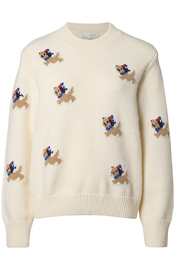 Dog Printed Sweater Slide 1