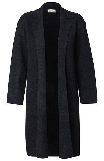 Notched Collar Coatigan Slide 1