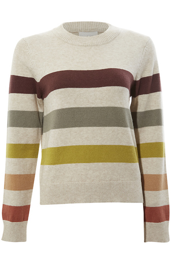 Striped Crewneck Sweater Slide 1