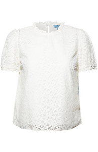 Puff Sleeve Lace Blouse Slide 1