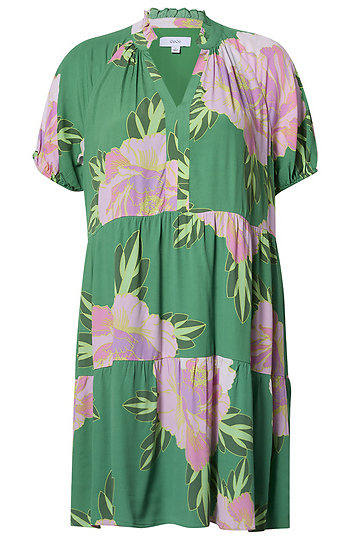 V Neck Babydoll Tiered Dress Slide 1