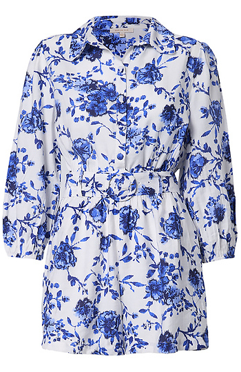 Button Up Floral Romper Slide 1