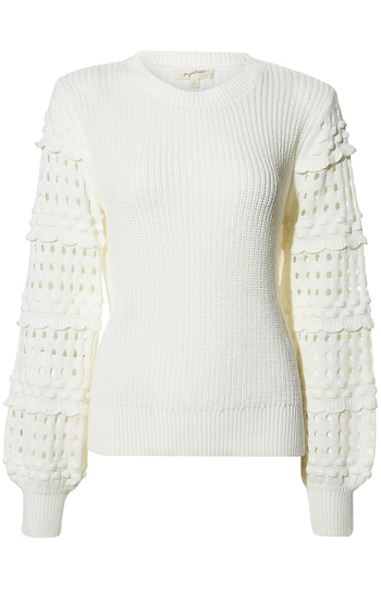 Mystree Ruffle Contrast Sweater Slide 1