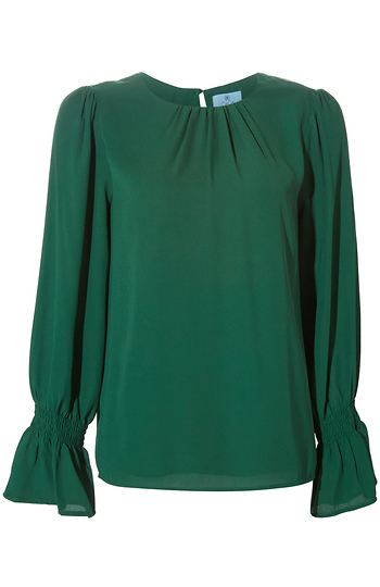 Smocked Cuff Blouse Slide 1