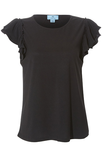 Double Ruffle Sleeve Top Slide 1