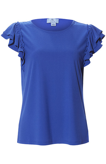 Double Ruffle Sleeve Top Slide 1