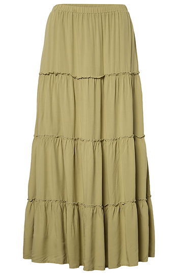 Tiered Midi Skirt Slide 1