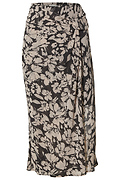 Floral Wrap Midi Skirt
